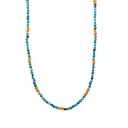 Karma 2mm Necklace 24K Gold Vermeil Turquoise